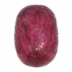 458ct Huge Beautiful Floral Carved Ruby Gem  (GEM-11363)