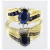 1.65ct Ceylon Blue Sapphire & Diamond 10k Gold Ladies Ring (JEW-1691)