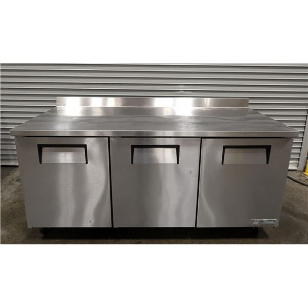 True TWT-72 72" Three Door Worktop Stainless Cooler | 2315/R7FL