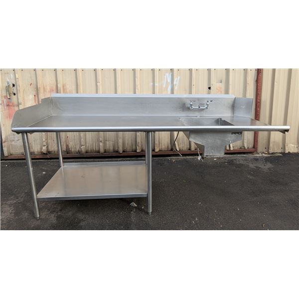 Quest 93-1/2" Custom Stainless Steel Left Dish Table | Uni3/Con