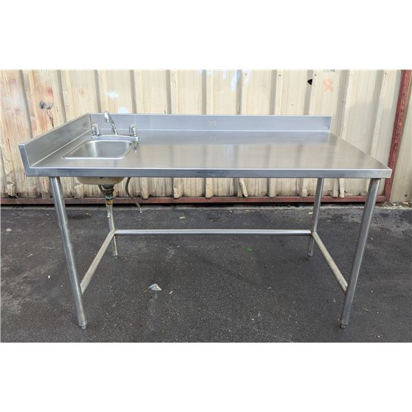 Quest 60" Stainless Steel Work Table With Sink | Uni4/Con