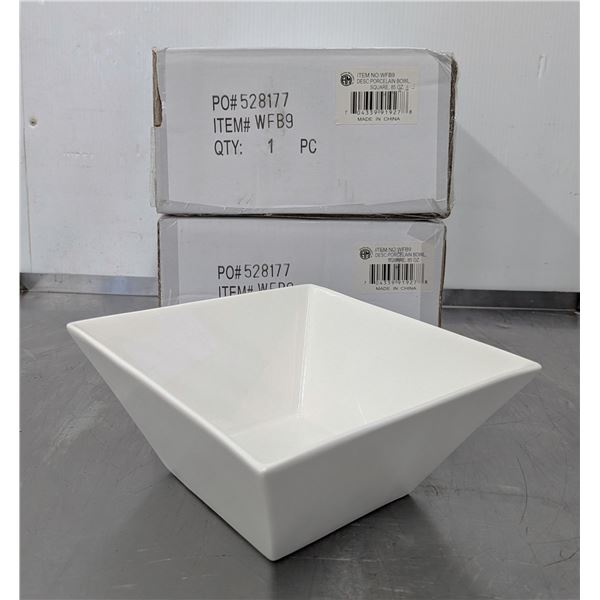 85oz Square Porcelain Bowls - Lot of 2 (2 Boxes) | FtF