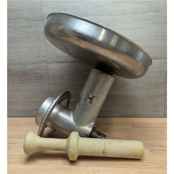 Hobart #12 Meat Grinder Head & Round Pan | FtMC1