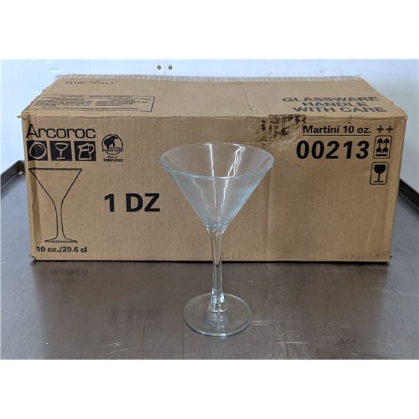 Arcoroc 10oz Martini Glasses - Lot of 12 (1 Case) | FtB