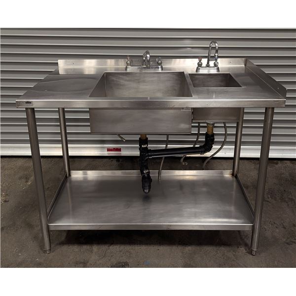 Pacific 20" x 20" & 10" x 12" Tub Stainless Steel Sink | LBD