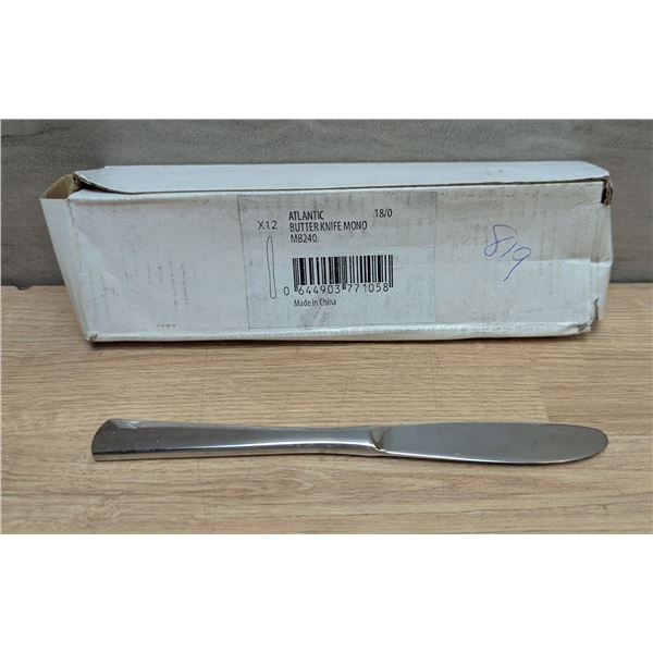 Sola Atlantic 18/10 Stainless Steel Butter Knives - Lot of 12 (1 Box) | FtD