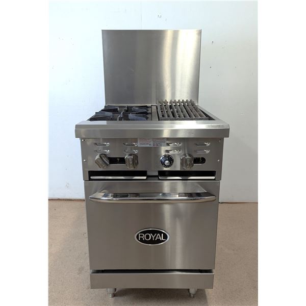 Royal RR2-RB12 24" Gas Two Burner & Broiler W/Standard Oven  | 5118/R5FL