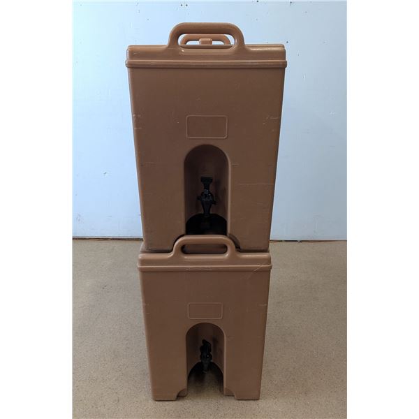 Cambro 1000LCD 11-3/4 Gallon Insulated Beverage Servers - Lot of 2 | Cam1/MR2-1