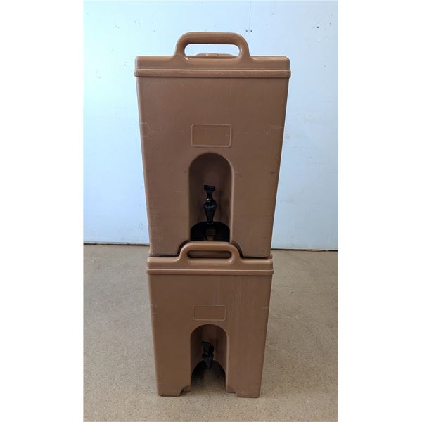 Cambro 1000LCD 11-3/4 Gallon Insulated Beverage Servers - Lot of 2 | Cam2/MR2-1