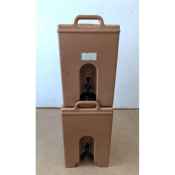 Cambro 1000LCD 11-3/4 Gallon Insulated Beverage Servers - Lot of 2 | Cam3/MR2-1