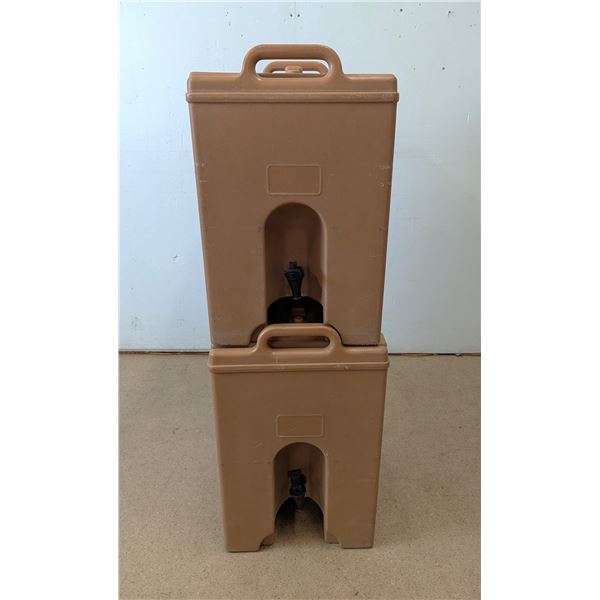 Cambro 1000LCD 11-3/4 Gallon Insulated Beverage Servers - Lot of 2 | Cam4/MR2-1