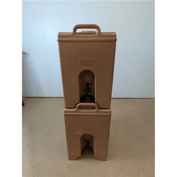 Cambro 1000LCD 11-3/4 Gallon Insulated Beverage Servers - Lot of 2 | Cam5/MR2-1