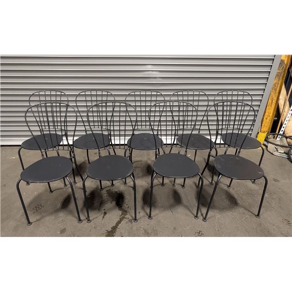 Black Metal Chairs - Lot of 9 | LBD3-1