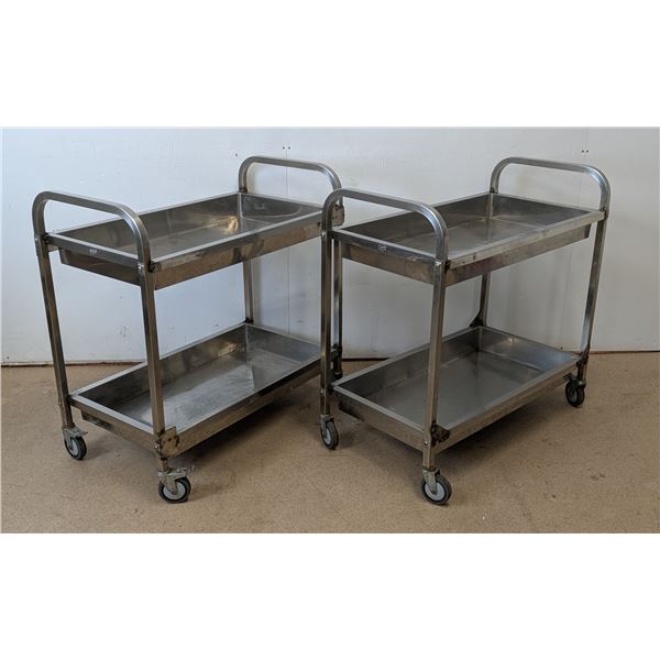 2-Tier Deep Tray Trolleys - Lot of 2 | R3FL