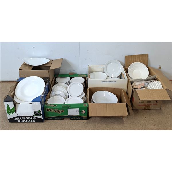 Various Kind of White Dishes - Lot of Approx 200pcs | LL56/L5L1