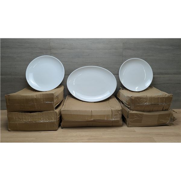 Oval & Round White Plates - Lot of 27pcs | S6/CC3