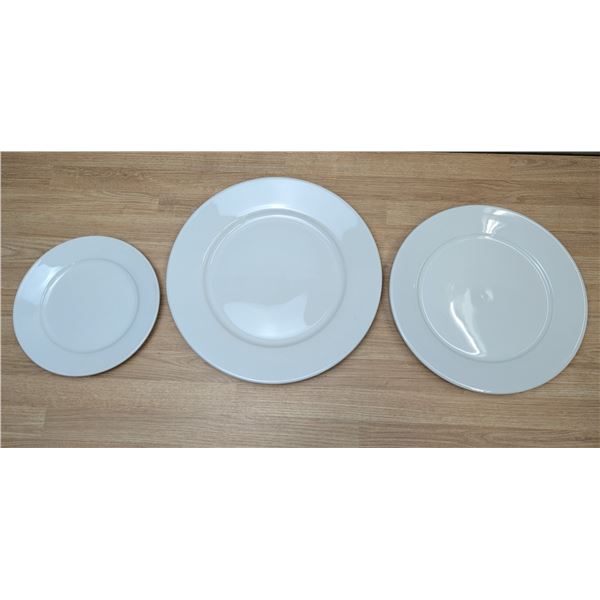 8", 10-3/4" & 12" Dia White Round Plates - Lot of 21pcs | S8/L6CR5