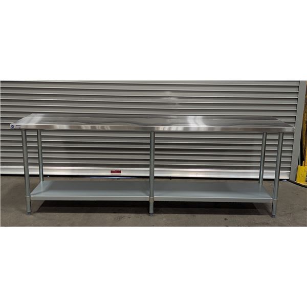 24" x 96"  Stainless Steel Work Table, Omcan 22070 | Assembled/LBD