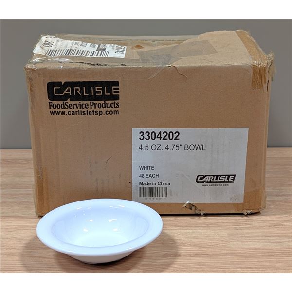 Carlisle 4.75" White Melamine Bowls, 3304202 - Lot of 48 ( 1 Case ) | EC4