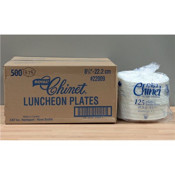 Royal Chinet 8-3/4" Lunchon Plates, 22009 - Lot of 375 ( 3 bags ) | EC4