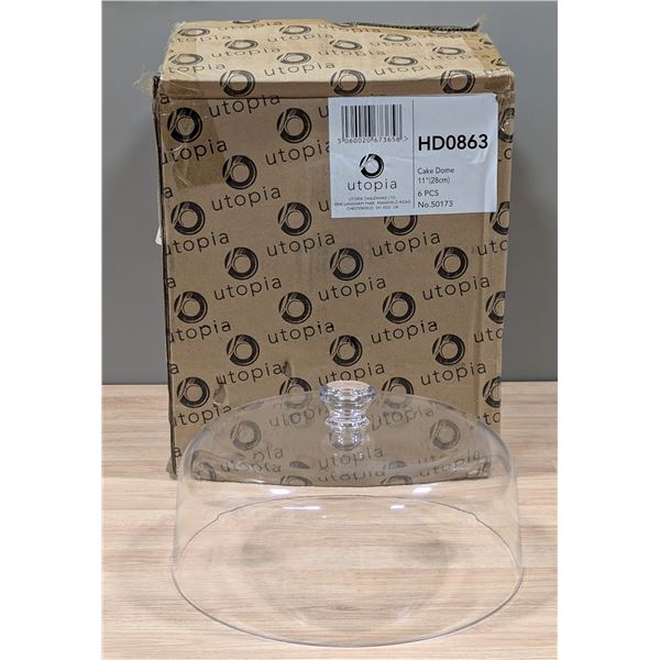 Utopia 11" Plastic Cake Dome, HD0863 - Lot of 6 ( 1 Case ) | EC4