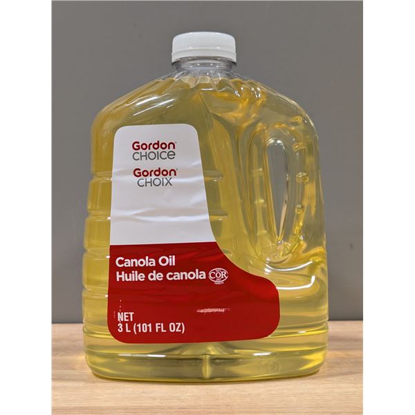 Gordon Choice Canola Oil, 3L -Lot of 2 | L4-2
