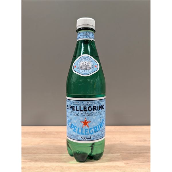 S.Pellegrino Carbonated Natural Mineral Water, 500mL - Lot of 12 | L2-2