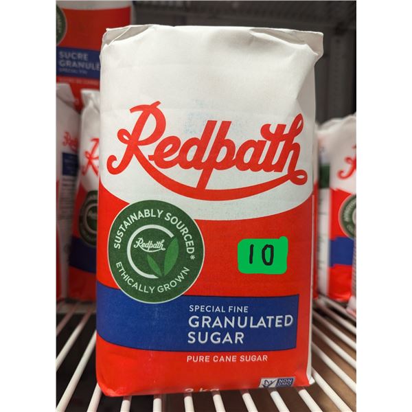 Redpath Special Fine Granulated Sugar, 2Kg - Lot of 10 | Cooler4