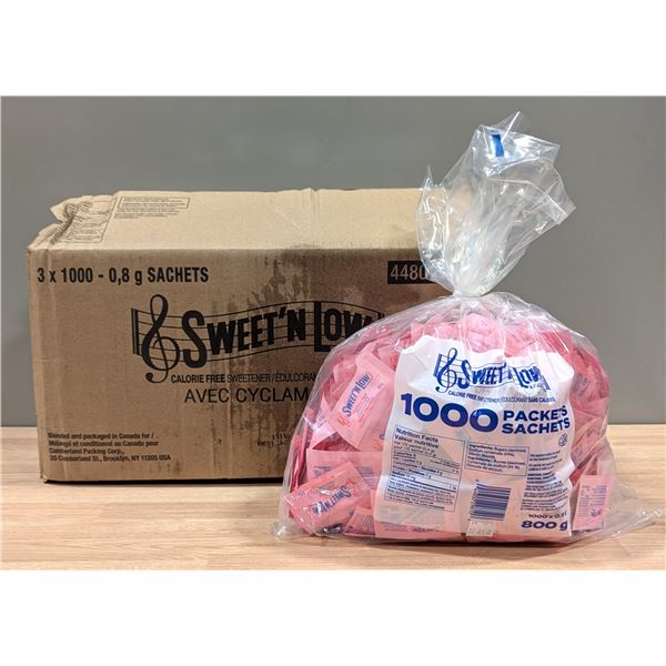 Sweet'n Low Calorie Free Sweetener,0.8g - Lot of 3000 ( 1 Case ) | Cooler1