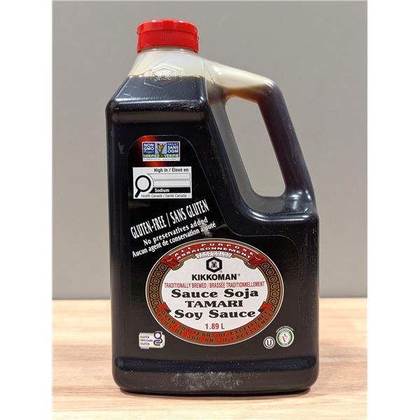 Kikkoman Tamari Soy Sauce, 1.89L - Lot of 3 | L4-2