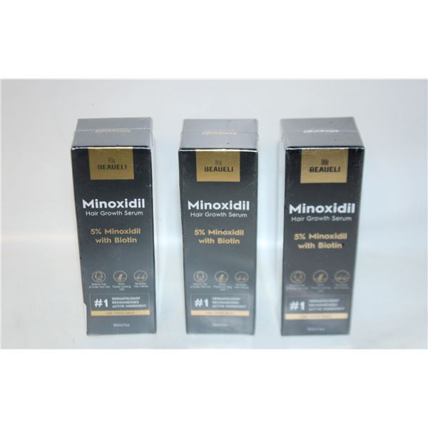 (3) BEAUELI HAIR GROW SERUM 5% MINOXIDIL