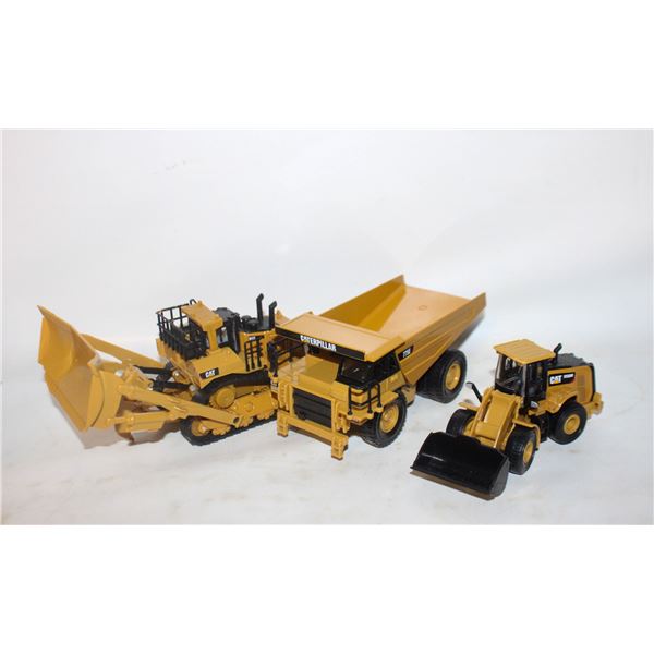 3PK DIECAST CATERPILLAR CONSTRUCTION VEHICLES