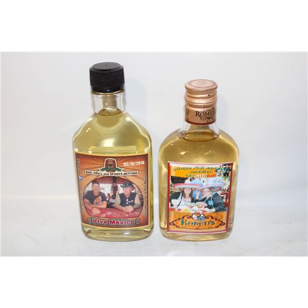 2 PERSONALIZED BOTTLES OF TEQUILA (200 ML)