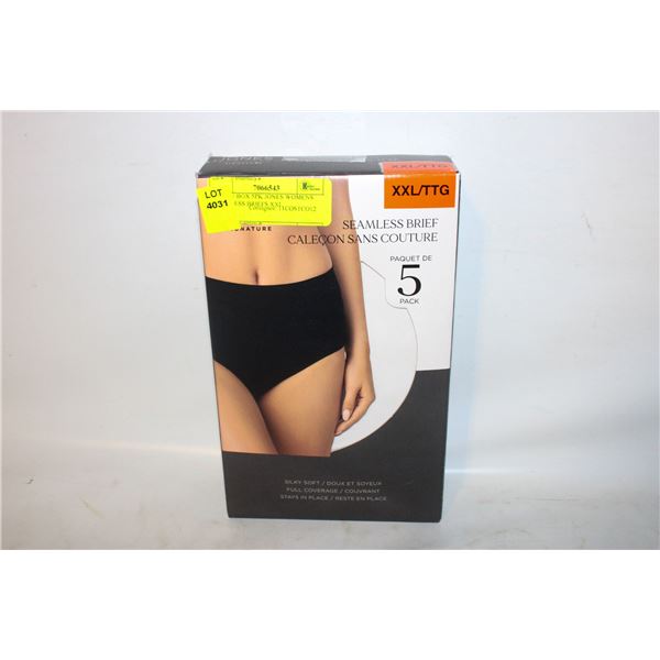 NEW W BOX 5PK JONES WOMENS SEAMLESS BRIEFS XXL