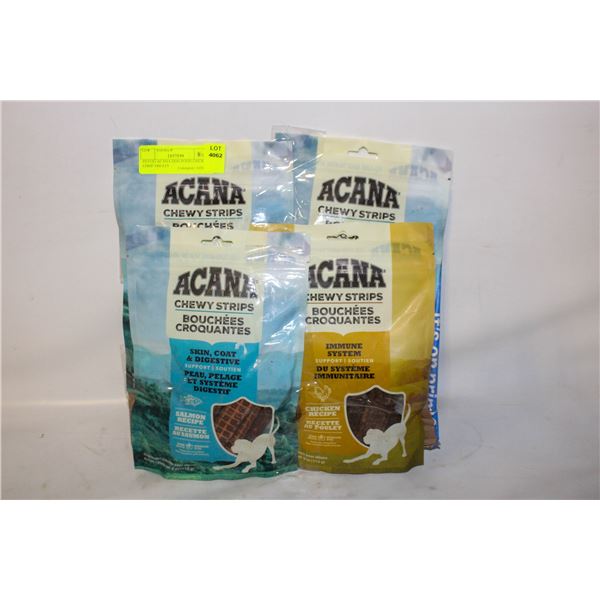 4X113G ACANA DOG FOOD CHEW STRIP TREATS