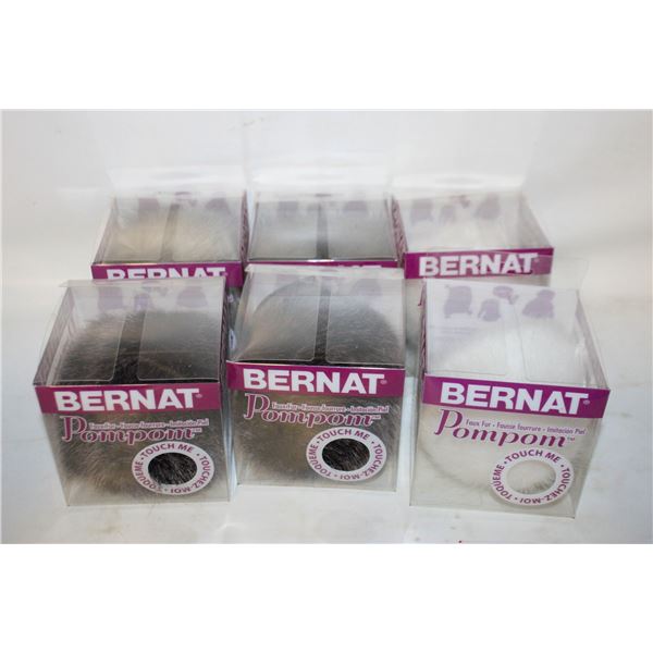 6 BERNAT POMPOM (FAUX FUR)