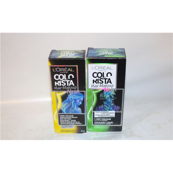 L'OREAL COLORISTA NEON YELLOW + GREEN
