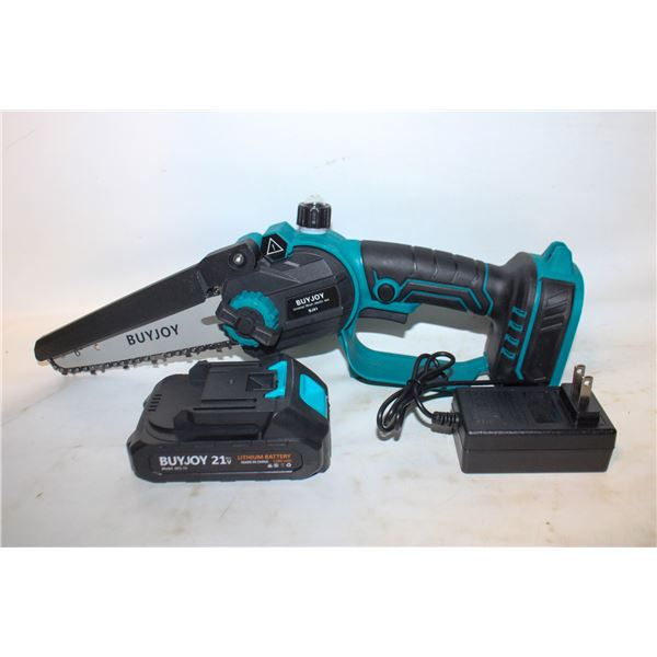 NEW IN BOX CORDLESS MINI CHAINSAW WITH FAST