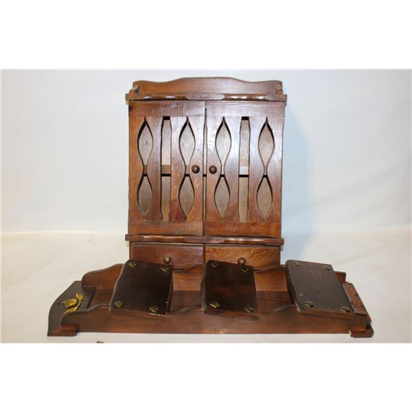 2 VINTAGE WALL STORAGE 15"X12" & 21"X6"