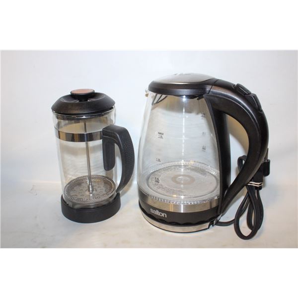 COLOR CHANGE KETTLE WITH FRENCH PRESS