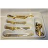 Image 1 : SET OF GOLD TONE FLATWARE
