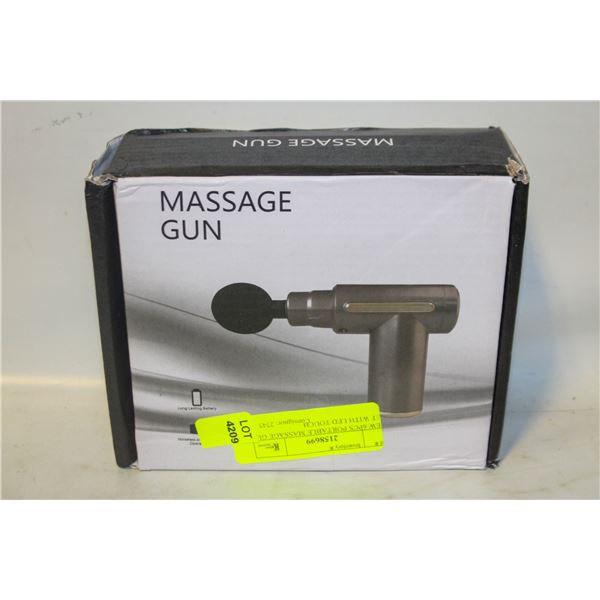 NEW 6PCS PORTABLE MASSAGE GUN SET WITH LED TOUCH