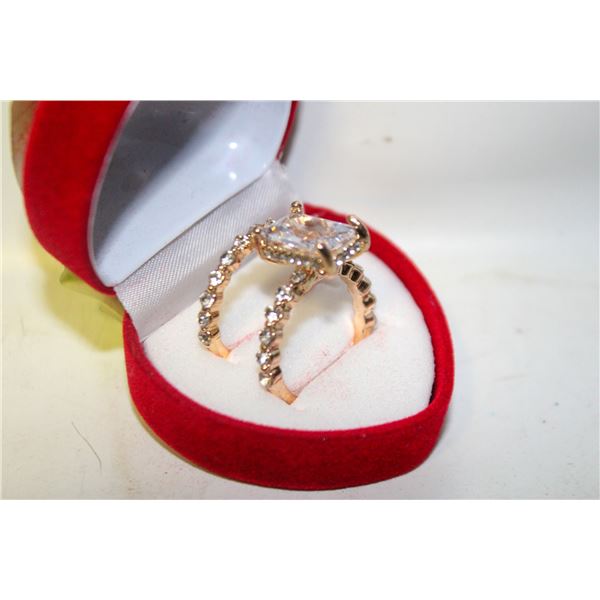 NEW 2PCS/SET RING SET SZ9