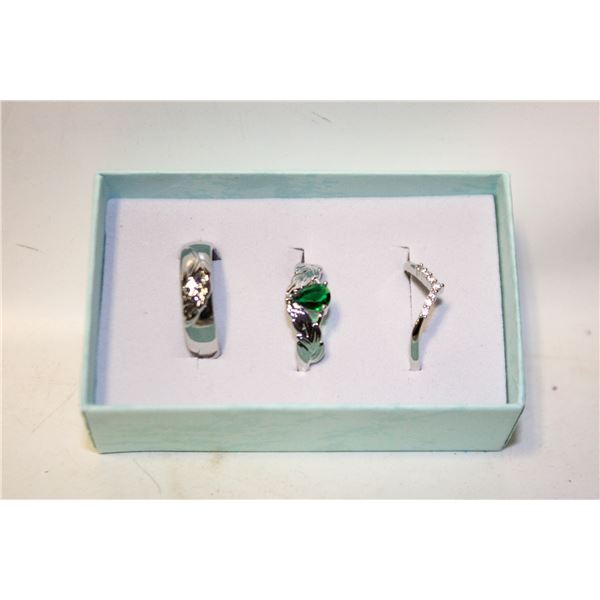NEW 3PCS/SET RING SET SZ8