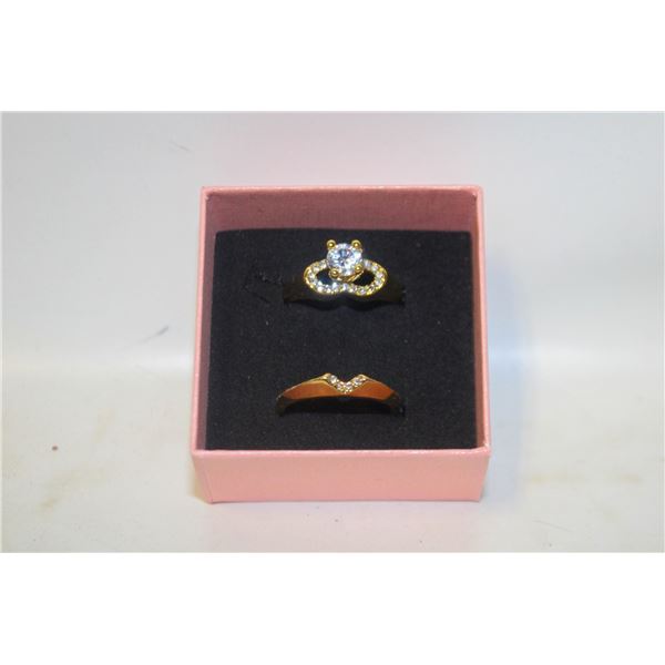 NEW 2PCS/SET RING SET SZ8