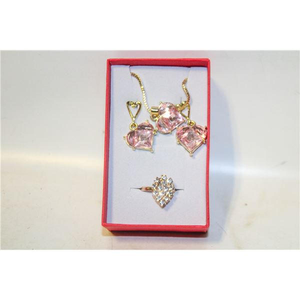 NEW NECKLACE AND RING WITH EARRINGS