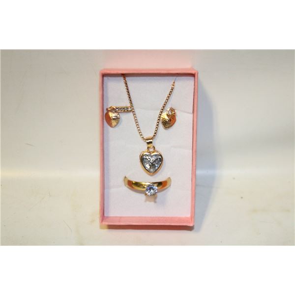 NEW NECKLACE AND RING WITH EARRINGS