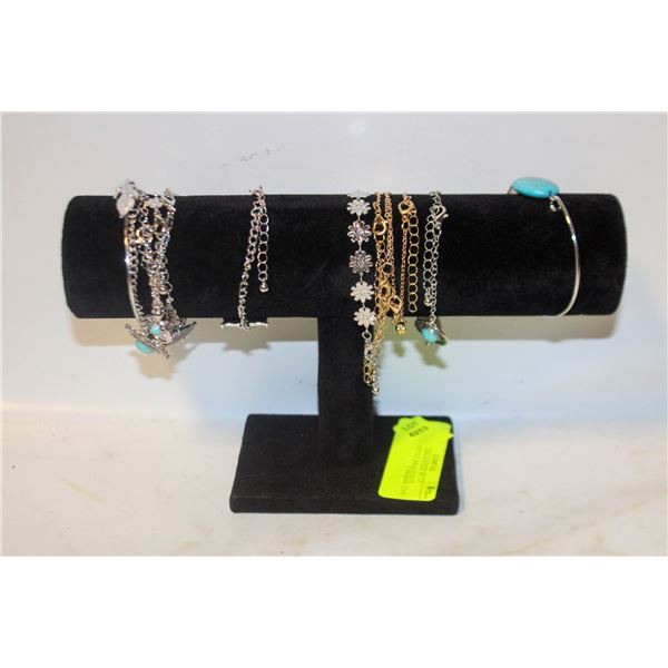 JEWELRY ORGANIZER W/ 14  TURKISH STYLE BRACELETS