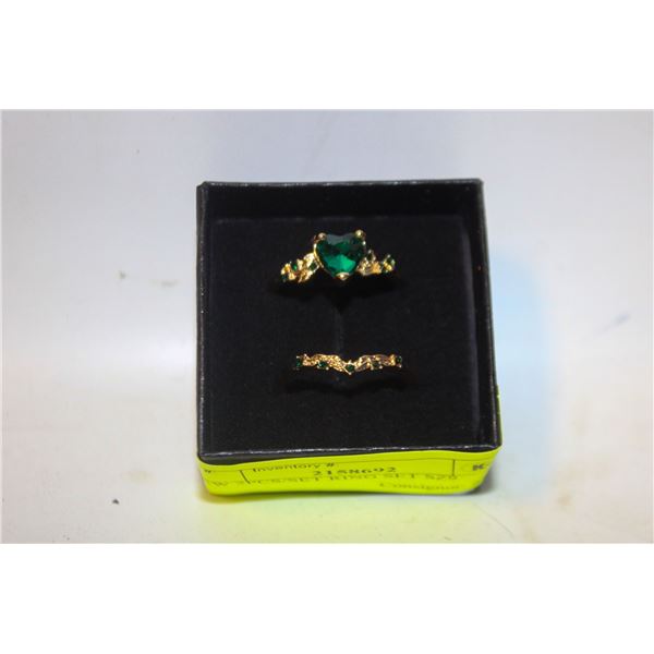 NEW 2PCS/SET RING SET SZ9