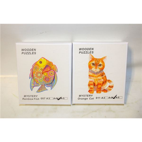 CAT & FISH WOODEN PUZZLES